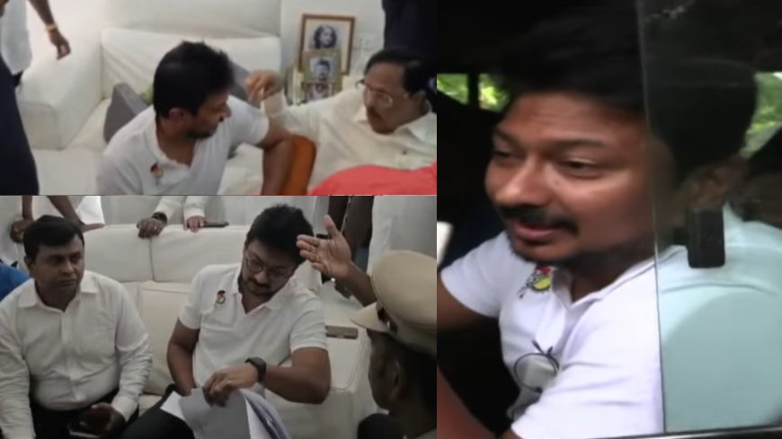 பரபரப்பான நீலாங்கரை... கைதான உதயநிதி..!