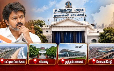 விஜய் வீட்டின் அருகில் புதிய தலைமை செயலகம்? பட்டியலில் 4 இடங்கள்?