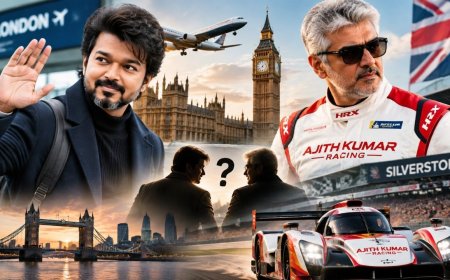 விஜய்யின் லண்டன் விசிட்... அஜித் கார் ரேஸை நேரில் காண்கிறாரா? 