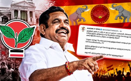 "ல்தகா சைஆ... ஆதிவாசி… அடக்கி வாசி.." -  TVK ITWingக்கு அதிமுக பதிலடி..!