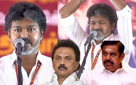 திமுக - அதிமுகவை வெளுத்துவிட்ட விஜய்... தாராபுரத்தில் அனல் பறந்த பேச்சு!