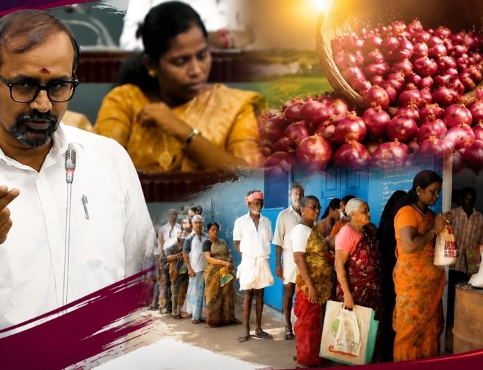 இனி ரேஷன் கடைகளில் வெங்காயம்! விலை உயர்வால் அரசு அதிரடி!