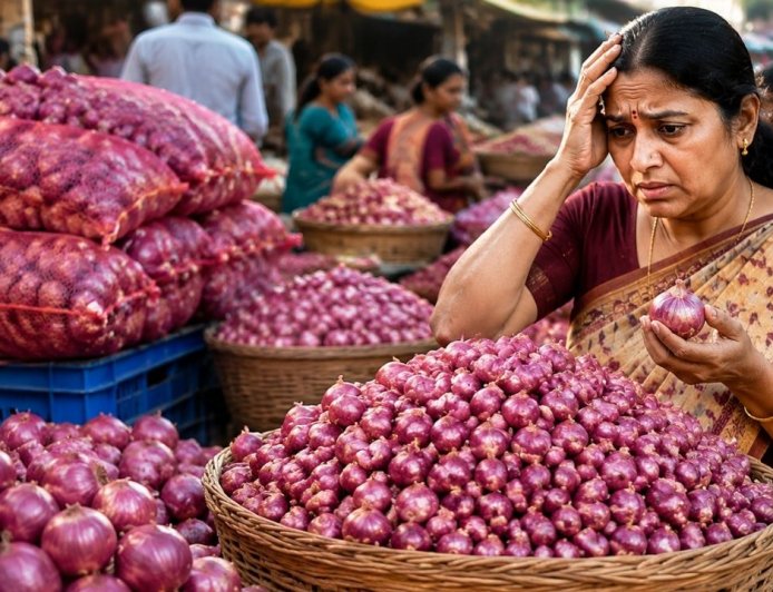 இல்லத்தரசிகளுக்கு ஷாக்.. செஞ்சுரி அடித்த சின்ன வெங்காயம் விலை...!