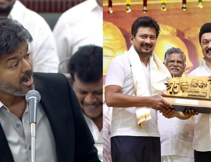 "பார்ட்டி ஃபண்டு வாங்கியதே ஸ்டாலின் & உதயநிதி தான்..." – பேரவையில் கொந்தளித்த விஜய்..!