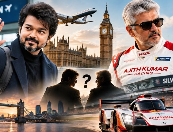 விஜய்யின் லண்டன் விசிட்... அஜித் கார் ரேஸை நேரில் காண்கிறாரா? 