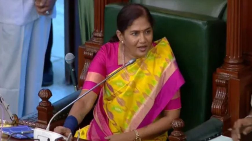 சபாநாயகர் நாற்காலியில் சத்யபாமா....பாராட்டைப் பெற்ற தவெக அரசு!