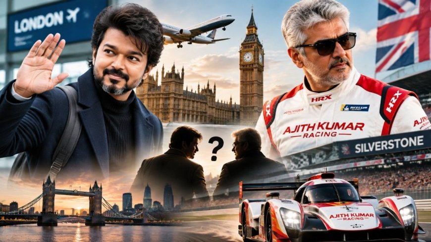 விஜய்யின் லண்டன் விசிட்... அஜித் கார் ரேஸை நேரில் காண்கிறாரா? 