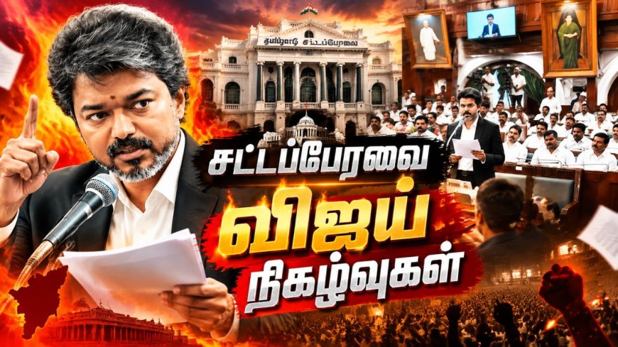 மாஸ் ஸ்பீச்... குற்றச்சாட்டு... சவால்... சைகை... பதிலடி...! விஜய் சட்டப்பேரவை ஸ்பெஷல்!