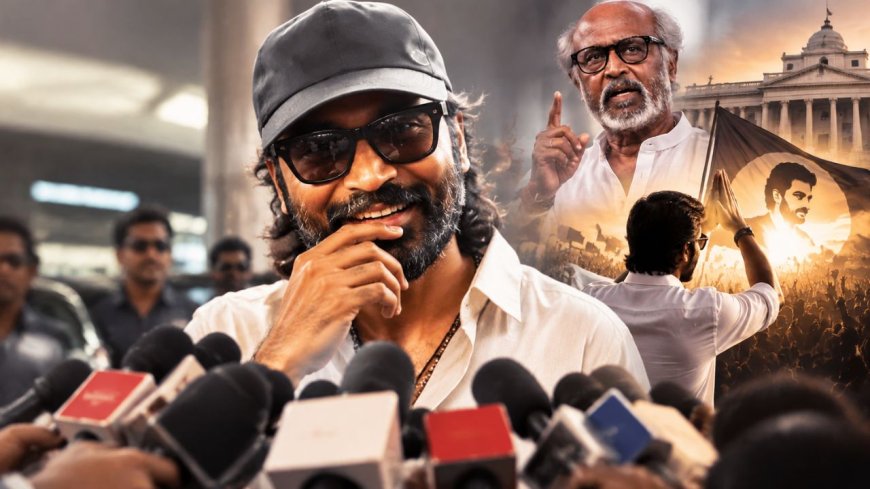 “கட்சி எப்போ ஆரம்பிக்கிறீங்க?” - ரஜினி ஸ்டைலில் சிரித்த தனுஷ்... அரசியல் என்ட்ரிக்கு இப்படியொரு பதிலா?