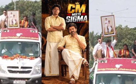 மகனுடன் இருக்கும் புகைப்படம்... கையில் ஏந்திய முதலமைச்சர் விஜய்!