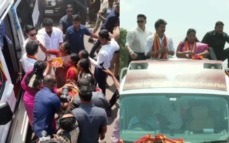 சத்தியபாமாவுக்காக களத்தில் இறங்கிய விஜய்... தாராபுரத்தில் குவிந்த கூட்டம்!