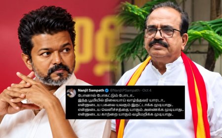 தவெகவில் முதல் போர்க்கொடி....நாஞ்சில் சம்பத்தின் வைரலாகும் பதிவு!