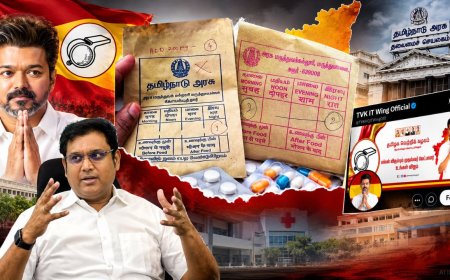 மொழிக்கொள்கை சர்ச்சை ! மாத்திரை கவர் விவாகரத்திற்கு தவெக கொடுத்த ரிப்ளை !