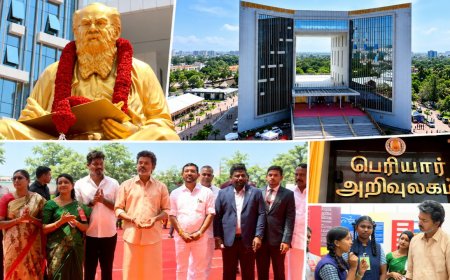 கோவையில் அறிவுப் புரட்சிக்கு அடித்தளம்...பெரியார் அறிவுலகத்தைத் திறந்து வைத்தார் CM VIJAY!