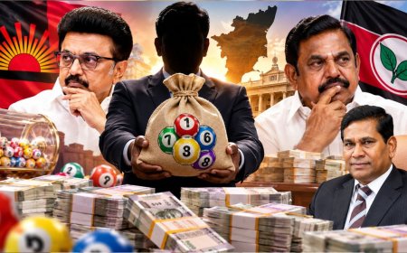 ஒரே நிறுவனத்திடம் நிதி பெற்ற திமுக, அதிமுக! லாட்டரி மார்ட்டினுடன் தொடர்பா?