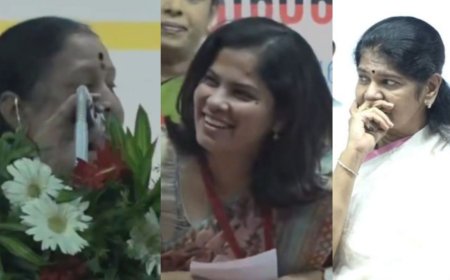 திமுக மேடையில் விஜய் குறித்த நாராச பேச்சு.. குலுங்கிச் சிரித்த பிரியா... மௌனம் காத்த கனிமொழி? கிளம்பிய சர்ச்சை!