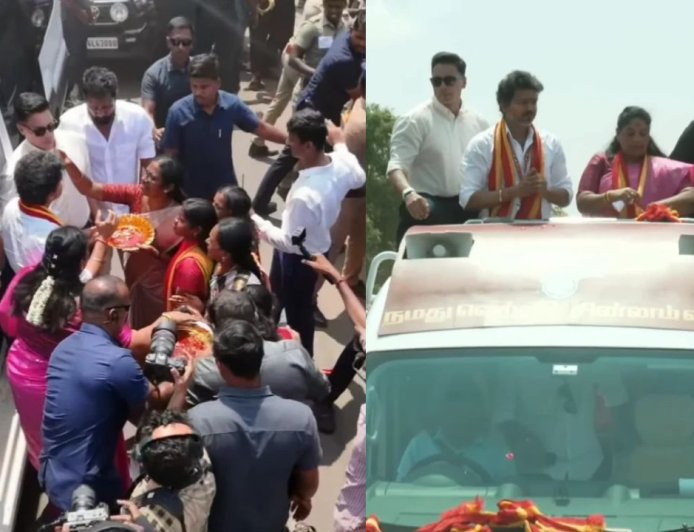 சத்தியபாமாவுக்காக களத்தில் இறங்கிய விஜய்... தாராபுரத்தில் குவிந்த கூட்டம்!