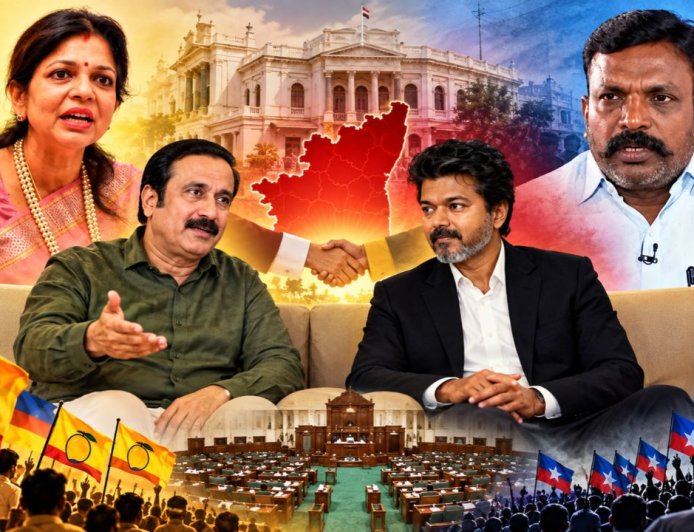 தவெக அமைச்சரவையில் பா.ம.க.? 2031-ஐ குறிவைக்கும் அன்புமணியின் அதிரடி அரசியல் கணக்கு!