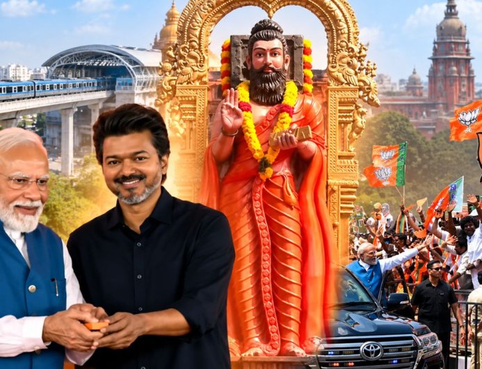 பாஜகவையும் காவியையும் பிரிக்கவே முடியாது போல...! மீண்டும் சர்ச்சையில் திருவள்ளுவர் சிலை!