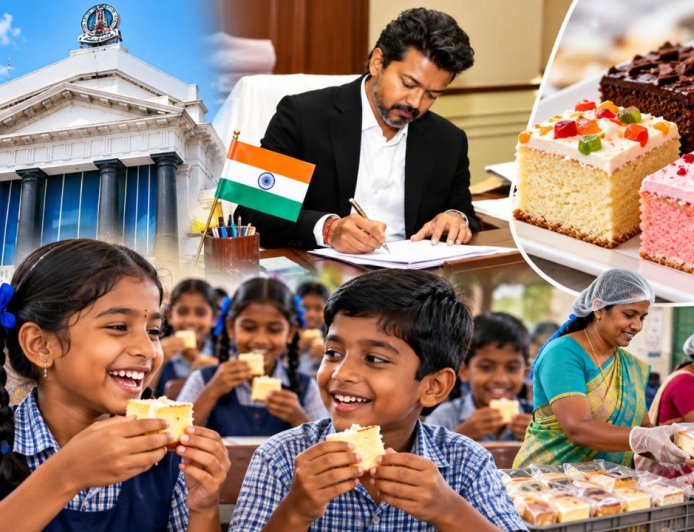 அரசுப் பள்ளி மாணவர்களுக்கு கேக் விருந்து....ரூ.9.27 கோடி ஒதுக்கிய தமிழ்நாடு அரசு!