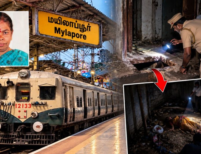 ஒன்றரை அடி துவாரம்… 4 நாட்களாக யாருக்கும் தெரியாத மரணம்! மயிலாப்பூர் ரயில் நிலையத்தில் அதிர்ச்சி!