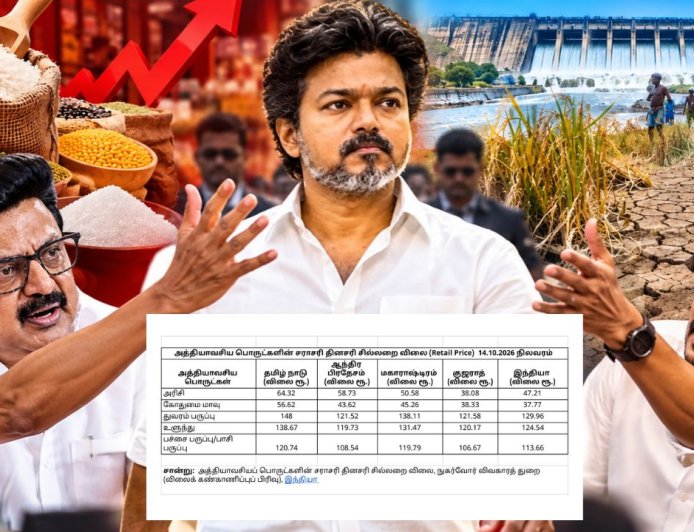 தீபாவளி நேரத்தில் தாறுமாறாகும் விலைவாசி....விஜய் அரசை வறுத்தெடுத்த ஸ்டாலின்-உதயநிதி!