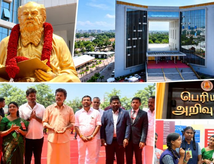 கோவையில் அறிவுப் புரட்சிக்கு அடித்தளம்...பெரியார் அறிவுலகத்தைத் திறந்து வைத்தார் CM VIJAY!