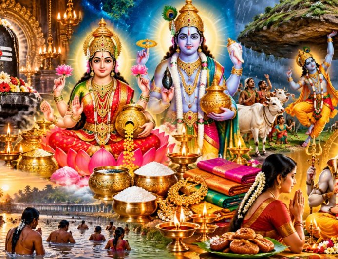 நோய் தீர்க்கும் தன்வந்திரி....குடை பிடித்த கோவர்த்தனர்!