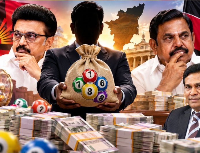 ஒரே நிறுவனத்திடம் நிதி பெற்ற திமுக, அதிமுக! லாட்டரி மார்ட்டினுடன் தொடர்பா?