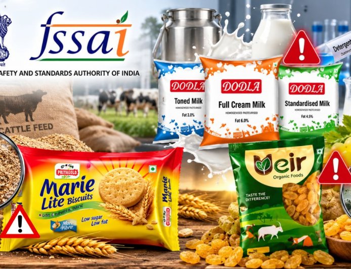 பால், பிஸ்கட், திராட்சை என எல்லாம் விஷம் !  FSSAI ஆய்வில் சிக்கிய 3 நிறுவனங்கள் !