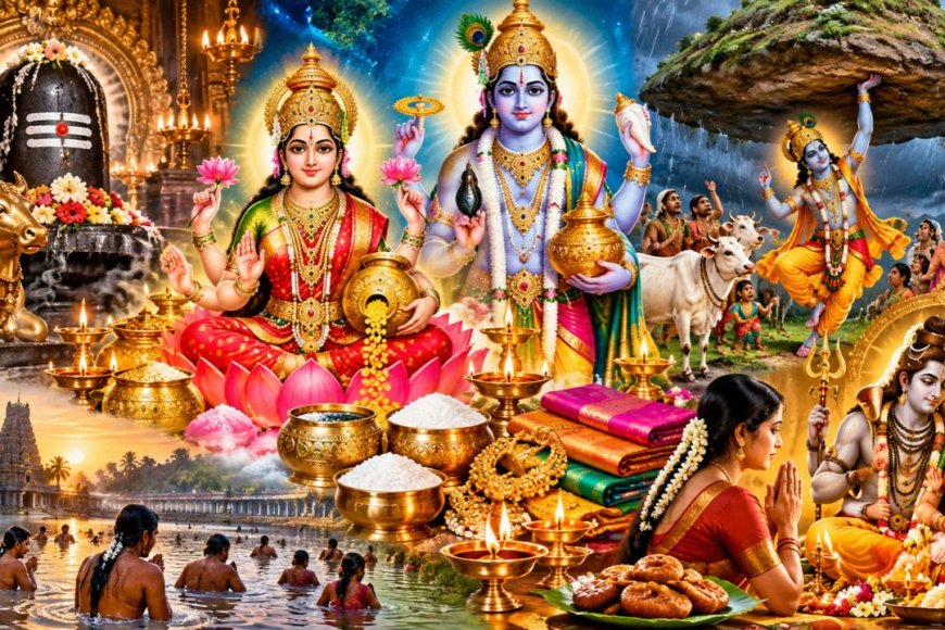 நோய் தீர்க்கும் தன்வந்திரி....குடை பிடித்த கோவர்த்தனர்!