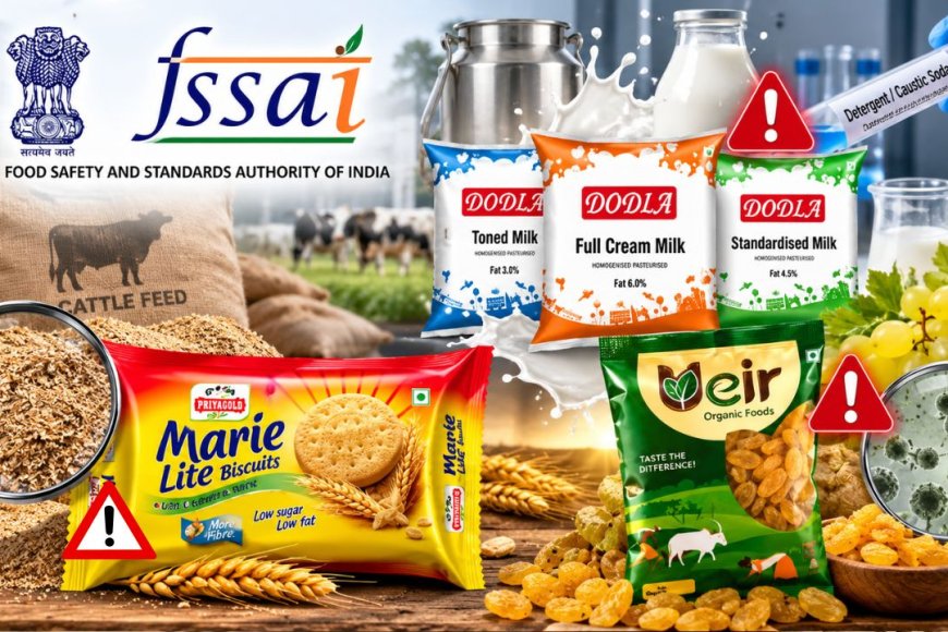 பால், பிஸ்கட், திராட்சை என எல்லாம் விஷம் ! FSSAI ஆய்வில் சிக்கிய 3 நிறுவனங்கள் !