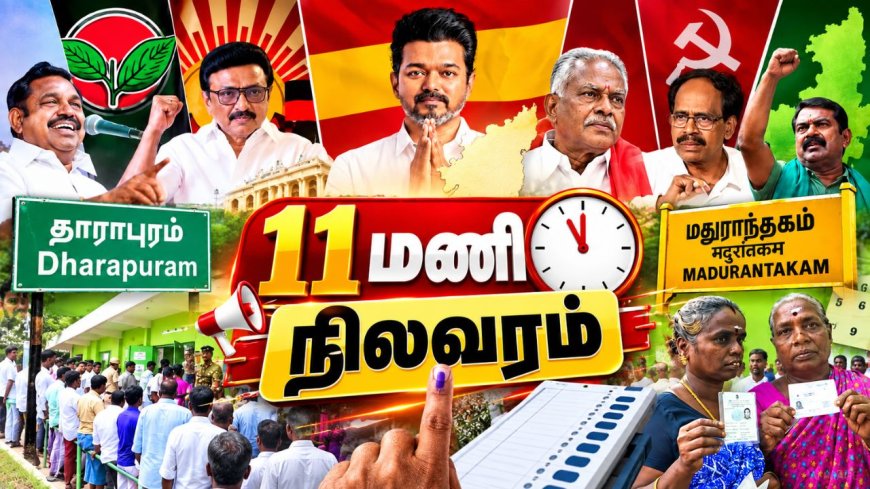 இடைத்தேர்தலில் ஹாட் அப்டேட் ! மதுராந்தகம், தாராபுரத்தில் வெளியான வாக்குப்பதிவு நிலவரம்!