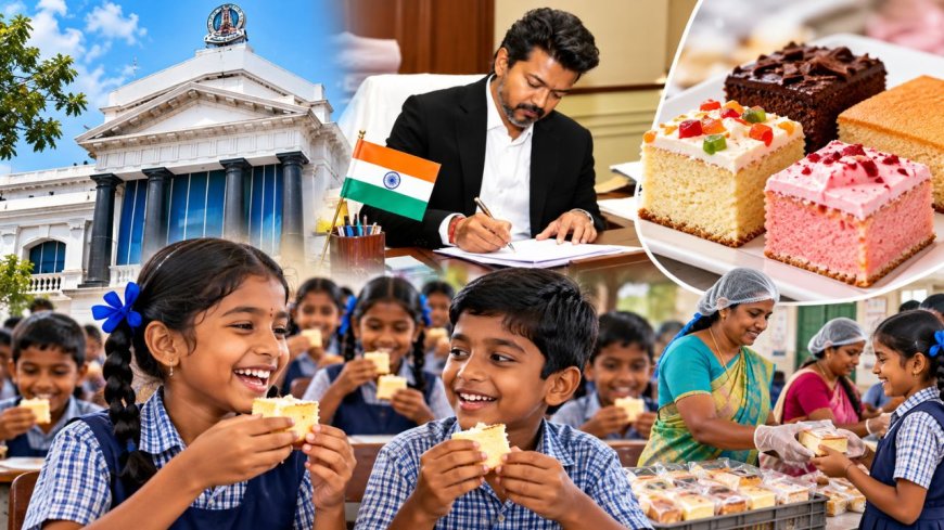 அரசுப் பள்ளி மாணவர்களுக்கு கேக் விருந்து....ரூ.9.27 கோடி ஒதுக்கிய தமிழ்நாடு அரசு!