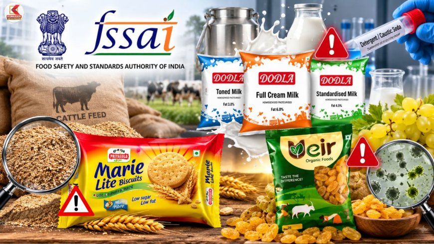 பால், பிஸ்கட், திராட்சை என எல்லாம் விஷம் !  FSSAI ஆய்வில் சிக்கிய 3 நிறுவனங்கள் !